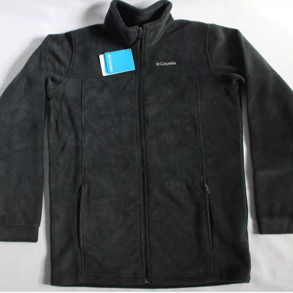 Columbia Big Boys Size XL Black Flattop Ridge Full Zip Fleece Jacket